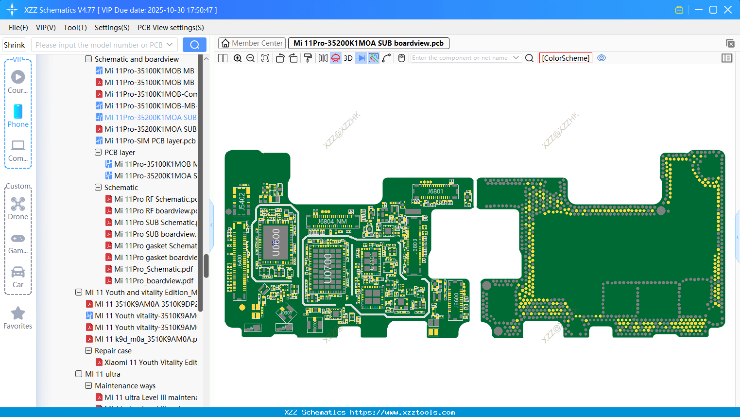 Xiaomi Mi 11Pro-35200K1MOA SUB Boardview